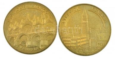 Olaszország DN 2xklf fém emlékérem Velence, San Marco (34mm) T:1,1- Italy ND 2xdiff metal medallion Venice, San Marco (34mm) C:UNC,AU