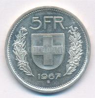 Svájc 1967B 5Fr Ag T:1-  Switzerland 1967B 5 Francs Ag C:AU  Krause KM#40