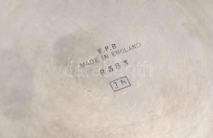 Angol füles ezüstözött pezsgősvödör, apró kopással, jelzett, m:22cm, d:24cm