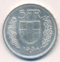 Svájc 1954B 5Fr Ag T:2 Switzerland 1954B 5 Francs Ag C:XF Krause KM#40