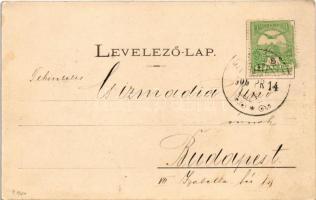 1906 Stósz, Stoósz, Stós; Erzsébet tér, templom. Wlaszlovits Gusztáv 1302. / square, church (felület...