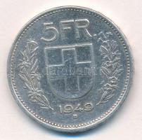 Svájc 1949B 5Fr Ag T:2,2- Switzerland 1949B 5 Francs Ag C:XF,VF Krause KM#402