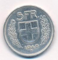 Svájc 1949B 5Fr Ag T:2,2- Switzerland 1949B 5 Francs Ag C:XF,VF Krause KM#402