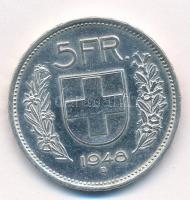 Svájc 1948B 5Fr Ag T:1-,2 Switzerland 1948B 5 Francs Ag C:AU,XF Krause KM#402