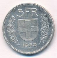 Svájc 1933B 5Fr Ag T:2- patina Switzerland 1933B 5 Francs Ag C:VF patina Krause KM#402
