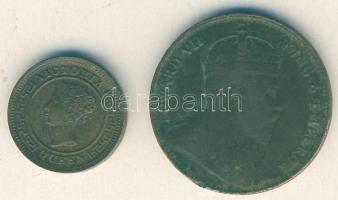 Srí Lanka 1890. 1/4c T:3 + 1908. 1c T:3