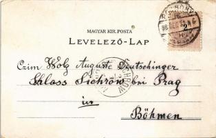 1898 (Vorläufer) Pozsony, Pressburg, Bratislava; Palugyay "Au-Café" / Palugyay Ligeti Kávé...