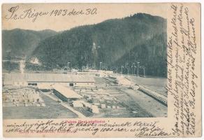 1903 Palotailva, Lunca Bradului; fűrésztelep. Heiter G. műterméből / sawmill (r)