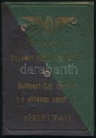 1916 Fényképes bérletjegy a Budapest-szentlőrinci helyi érdekű villamosvasútra beragasztott jeggyel,...
