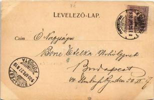 1900 Kolozsvár, Cluj; Országúti vashíd a pályaudvar felett, vasútállomás. Dunky Fivérek cs. és kir. ...