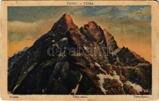 1931 Tátra, Magas-Tátra, Vysoké Tatry; Vysoká / Tátra-csúcs. Cattarino S. utóda Földes Samu kiadása / Tatra-Spitze / mountain peak (Rb)