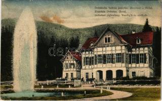 1922 Dobsina, Dobschau; Dobsinai jégbarlang, Vendéglő és szálloda. Josef Babágh kiadása / Eishöhle Dobsina / Dobsinska ladova jaskyna, Hostinec a Hotel / restaurant, hotel near the ice cave (EB)