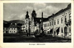 1940 Rozsnyó, Roznava; Rákóczi tér, drogéria, gyógyszertár / square, pharmacy (EK)