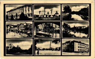 Érsekújvár, Nové Zámky; mozaiklap / multi-view postcard (EK)