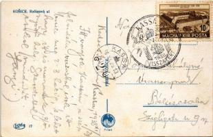1938 Kassa, Kosice; Rasinová ul. / utca / street view + "1938 Kassa visszatért" So. Stpl. ...