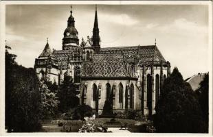 1938 Kassa, Kosice; Dóm / Székesegyház / cathedral + 1938 Kassa visszatért So. Stpl. (EK)