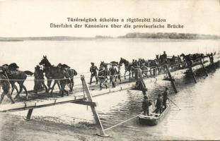 Soldiers going through the bridge