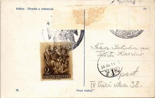 1938 Kassa, Kosice; Divadlo a vodotrysk / Színház, szökőkút / theatre, fountain + "1938 Kassa v...