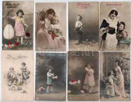 62 db RÉGI motívum képeslap vegyes minőségben: húsvéti üdvözletek / 62 pre-1945 motive postcards in mixed quality: Easter greetings