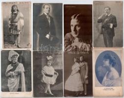 37 db RÉGI motívum képeslap vegyes minőségben: magyar színészek / 37 pre-1945 motive postcards in mixed quality: Hungarian actors and actresses
