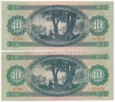 1969. 10Ft (2x) T:III szép papír, az egyiken kis folt
Adamo F7