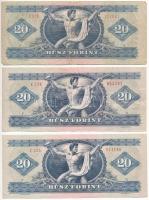 1975. 20Ft (3x) T:II-III az egyiken tollal kis firka
Adamo F16