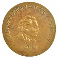 1994. "Goldmark Károly - Keszthely - 1994" öntött Br emlékérem (65mm) T:2-