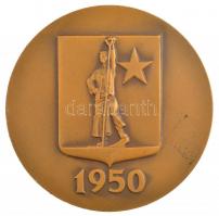 DN "Dunaújváros / 1950" Br emlékérem (70mm) T:1-,2