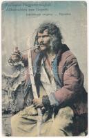 Népviselet Magyarországból. Jakabhegyi pipázó cigány / Volkstrachten aus Ungarn. Zigeuner / Hungarian folklore, Gypsy man with pipe. L. & P. Nr. 2737. (r)