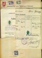 1922-2005 11 db hivatalos irat illetékbélyegekkel