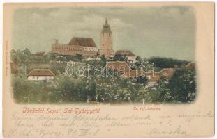 1899 (Vorläufer) Sepsiszentgyörgy, Sfantu Gheorghe; Református templom. Benkő M. kiadása / Calvinist church (EB)