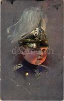 1915 Child dressed as a German soldier. M. Munk Wien Nr. 955. s: Knoefel (EK)