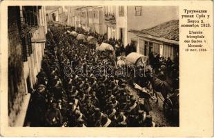 1912 Bitola, Monastir; L'entrée triomphale des Serbes / The triumphal entry of the Serbian troop (EB)