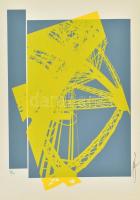 Hervé, Rodolf (1957-2000): Eiffel-torony. Szitanyomat, papír, jelzett, számozott (38/40). 37x25 cm. / Hervé, Rodolf (1957-2000): Eiffel-tower. Screenprint on paper, signed, numbered (38/40), 37x25 cm.