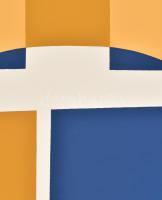 Mark (Márkus), Anna (1928-): Geometrikus kompozíció, 1990. Szitanyomat, papír, jelzett, művészpéldán...