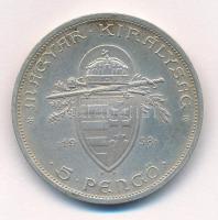 1938. 5P Ag "Szent István" T:1-,2 patina
Adamo P8.1