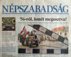 2006 A Népszabadság 2006. aug. 8-i száma a címlapon hiányzó feliratokkal (tévnyomat!)