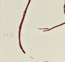 Gyémánt László (1935-): Női akt. Szitanyomat, papír, jelzett, művészpéldány E.A./Ex. jelzéssel. 35x5...
