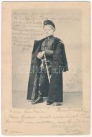 1903 Austro-Hungarian K.u.K. military, child in soldier's uniform (EB)