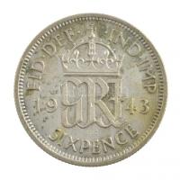 Nagy-Britannia 1943. 6p Ag T:2 Great Britain 1943. 6 Pence Ag C:XF Krause KM# 852