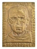 Lengyelország DN "Szent Maximilian Kolbe" öntött Br emlékplakett (92x124mm) T:2 Poland ND "Sw Maksymilian Maria Kolbe" cast Br plaque (92x124mm) C:XF