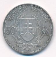 Szlovákia 1944. 50K Ag "Függetlenség 5. évfordulója" T:2 patina Slovakia 1944. 50 Korun Ag...