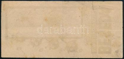 Beseda cigaretta papír számolócédula, kézzel kiszínezve, szakadással