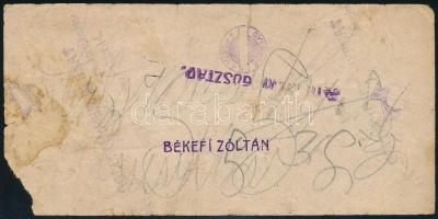 Késmárky és Illés Árkád Játékáruház számolócédula, sarokhiánnyal, kis szakadással