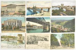 Kb. 100 db RÉGI képeslap vegyes minőségben: történelmi magyar és külföldi városok, motívumok / Cca. ...