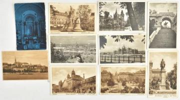 Kb. 100 db RÉGI képeslap vegyes minőségben: történelmi magyar és külföldi városok, motívumok / Cca. ...