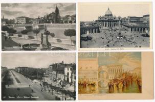58 db RÉGI olasz város képeslap vegyes minőségben / 58 pre-1945 Italian town-view postcards in mixed quality
