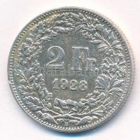 Svájc 1928B 2Fr Ag T:2- patina Switzerland 1928B 2 Francs Ag C:VF patina Krause KM#21