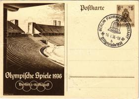 1936 Olympische Spiele Berlin / XI Olympiad / Summer Olympics, Olympic Games in Berlin; 6+4 Ga. s: Georg Fritz + Berlin Fahrbares Postamt XI. Olympiade 1936 So. Stpl. (apró lyukak / tiny pinholes)