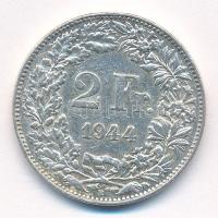 Svájc 1944B 2Fr Ag T:2 Switzerland 1944B 2 Francs Ag C:XF Krause KM#21